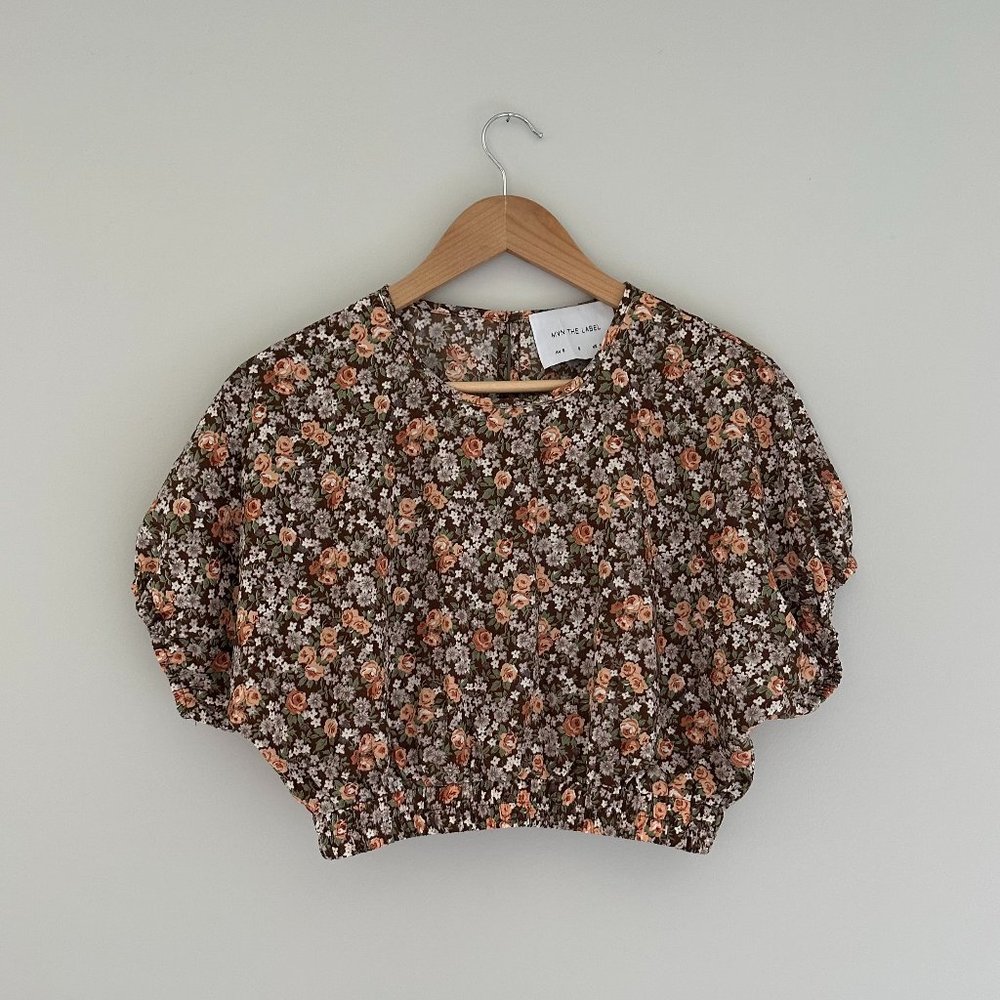 MVN the Label - Floral Crop Top, Size 4